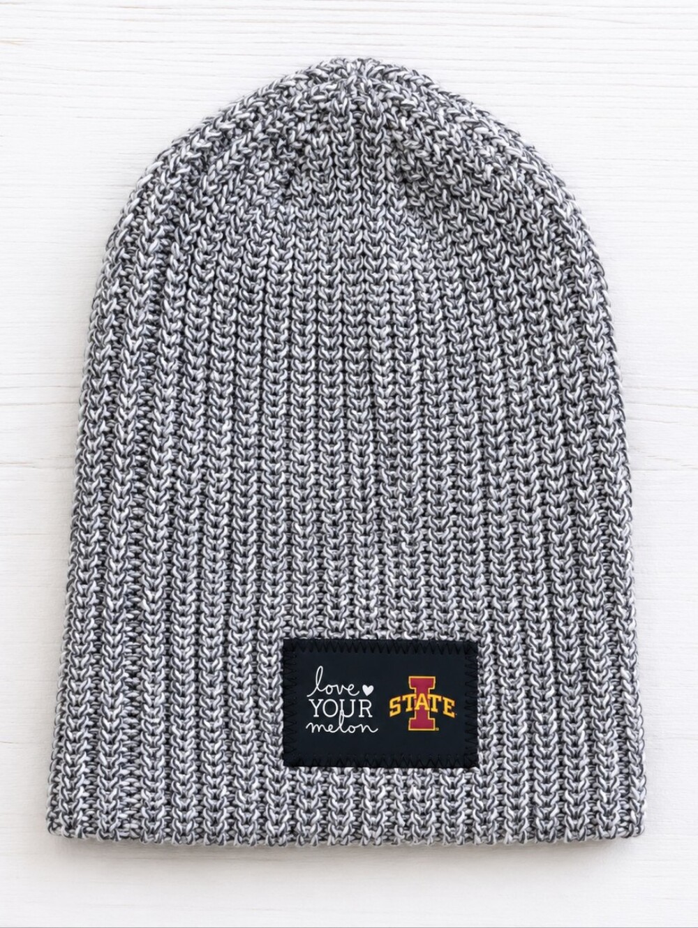 Love Your Melon Iowa State Cyclones Gray Knit Beanie Stocking Cap USA Made